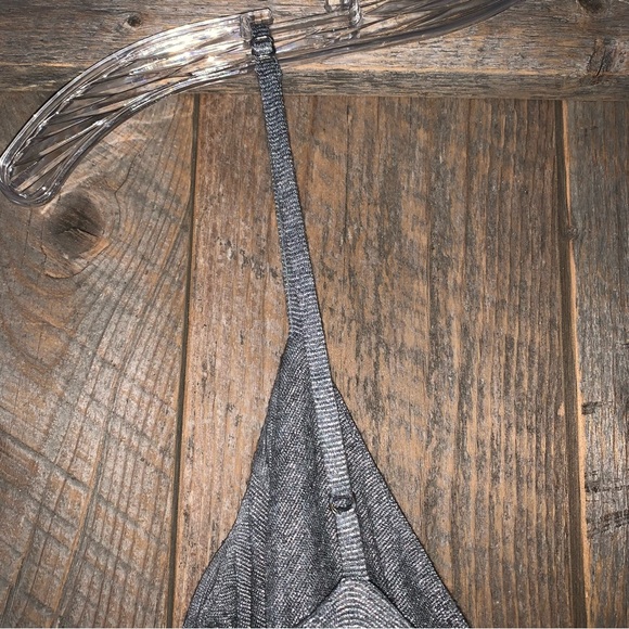 Women’s S BCBG PARIS Silver Sparkle & Shine Pleated Swing Mini Holiday Dress EXC - Picture 11 of 15